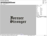 Forever Stronger Embroidery File 4 size