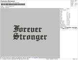 Forever Stronger Embroidery File 4 size
