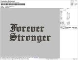 Forever Stronger Embroidery File 4 size