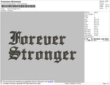 Forever Stronger Embroidery File 4 size