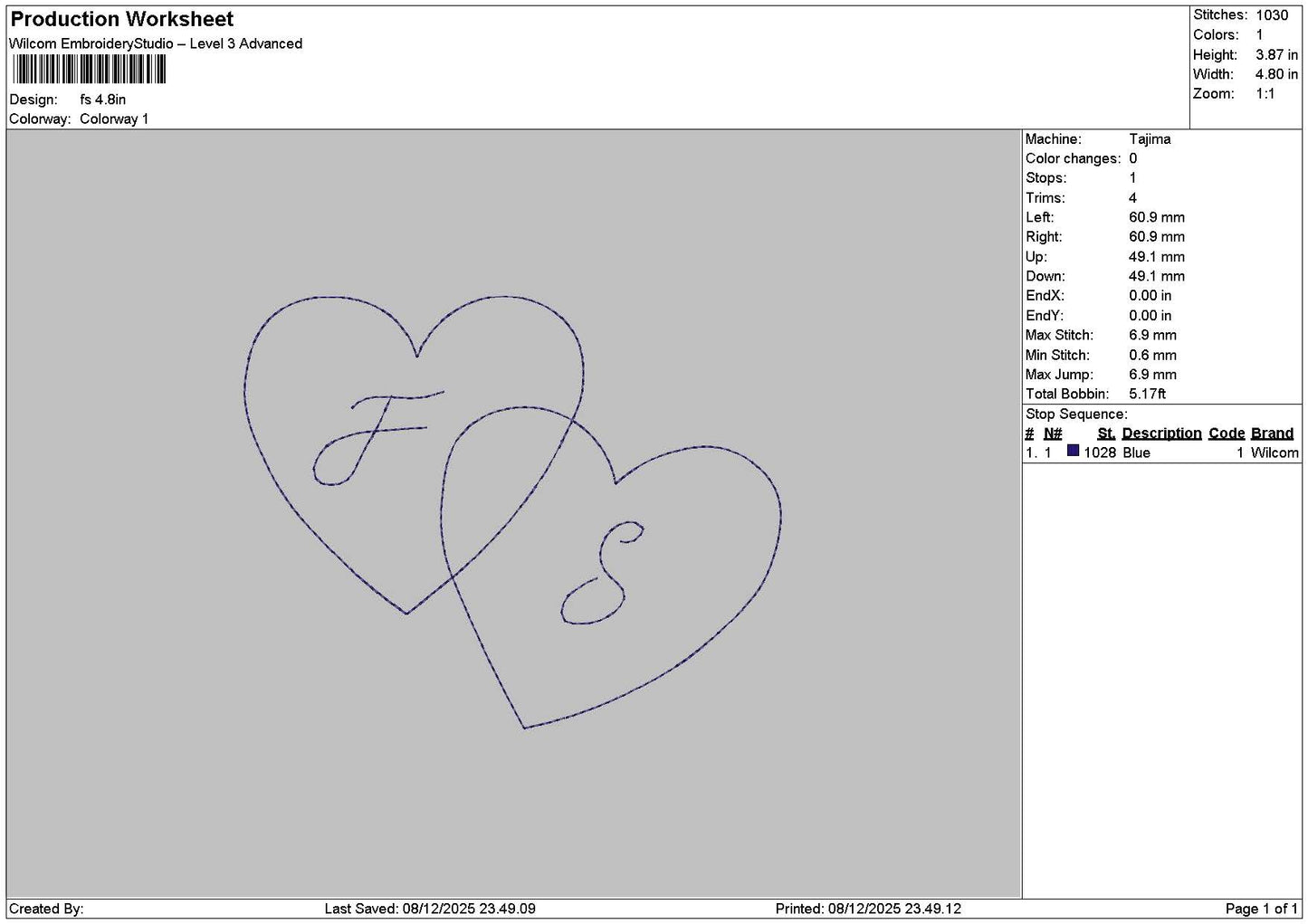 Fs Hearts Line Embroidery File 6 sizes
