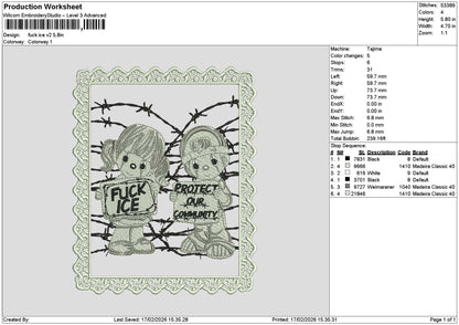 Communitytext Embroidery File 6 sizes