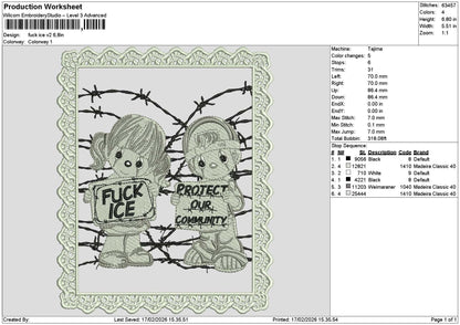 Communitytext Embroidery File 6 sizes