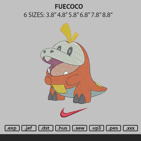 Fuececo Embroidery File 6 sizes