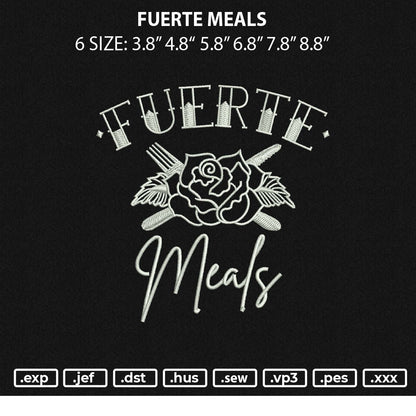 Fuerte Embroidery File 6 sizes