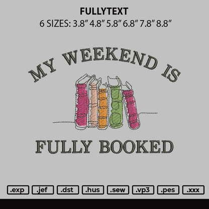 Fullytext Embroidery File 6 sizes