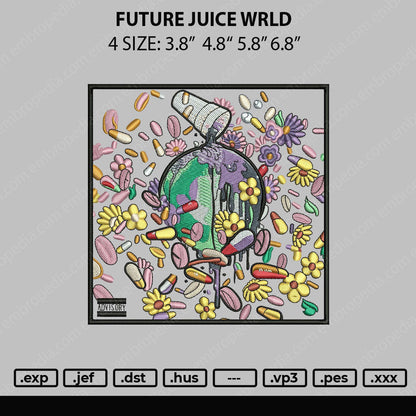 Future Juice Wrld Embroidery File 4 size