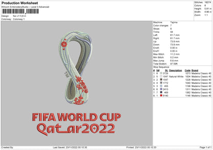 Fwc V1 Embroidery File  sizes