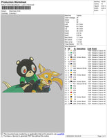 Fox And Bear Embroidery File 4 size