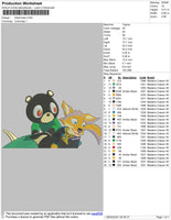 Fox And Bear Embroidery File 4 size