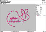 Gabeestxt V1 Embroidery File 6 sizes