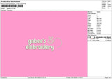 Gabeestext V2 Embroidery File 6 sizes