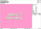 Gabeestext V2 Embroidery File 6 sizes