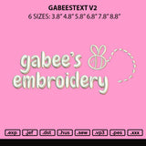 Gabeestext V2 Embroidery File 6 sizes