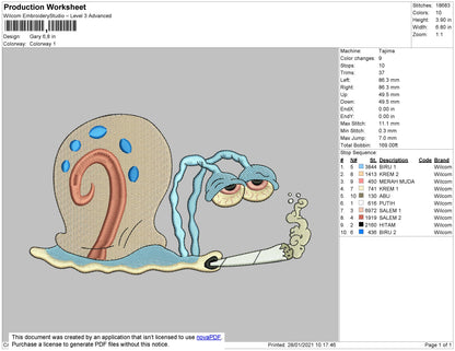 Gary Smook Embroidery File 4 size