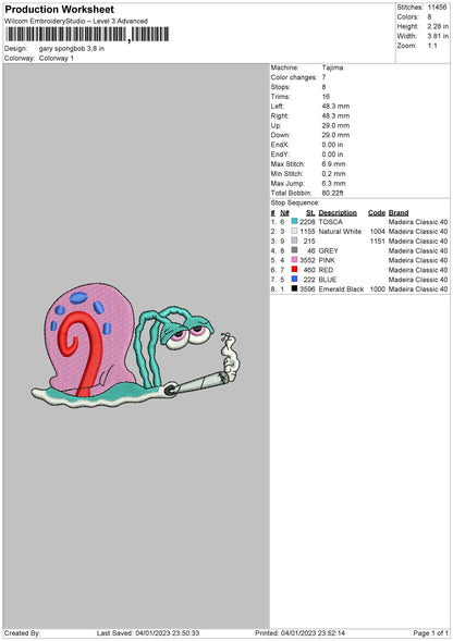Gary S Embroidery File 6 sizes