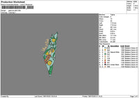 Gaza Map 1807 Embroidery File 6 sizes