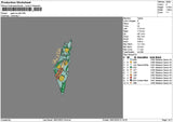 Gaza Map 1807 Embroidery File 6 sizes