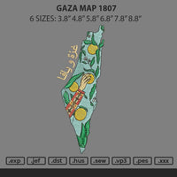 Gaza Map 1807 Embroidery File 6 sizes