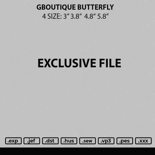 GBoutique Butterfly Embroidery File 4 size