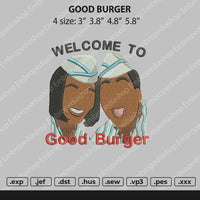 Custom Embroidery Good Burger