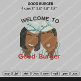 Custom Embroidery Good Burger
