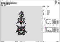 Gengar Evo 03 Embroidery File 6 sizes