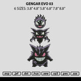 Gengar Evo 03 Embroidery File 6 sizes