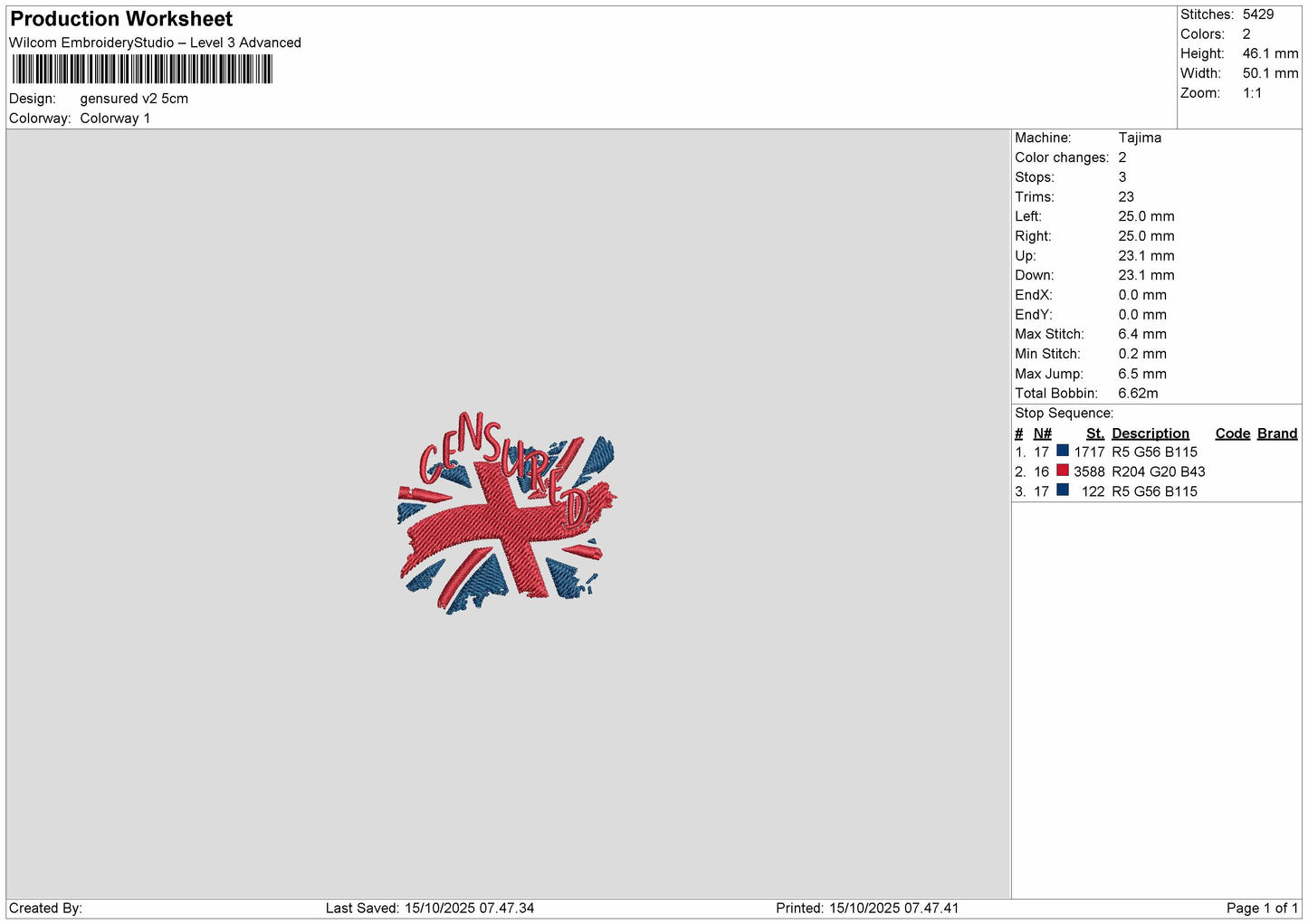 Gen sured 2 version Embroidery File