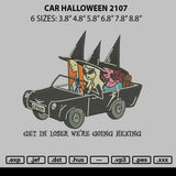 Car Halloween 2107 Embroidery File 6 sizes