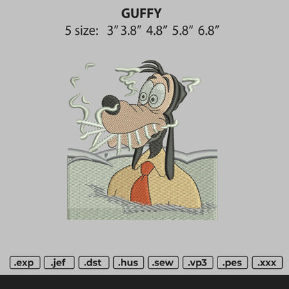 Guffy Embroidery File 5 size