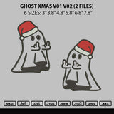 Ghost Xmas Embroidery 2 Files