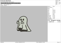 Ghost Middle V1 V2 Embroidery 2 Files