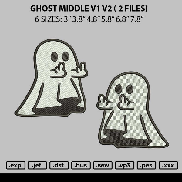 Ghost Middle V1 V2 Embroidery 2 Files