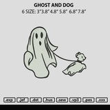 Ghost And Dog Embroidery File 6 sizes