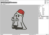 Ghost Xmas Embroidery 2 Files