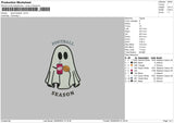 Ghost Football Embroidery File 6 sizes