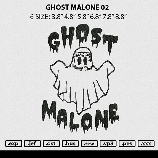 Ghost Malone 02 Embroidery File 6 sizes