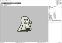 Ghost Middle V1 V2 Embroidery 2 Files