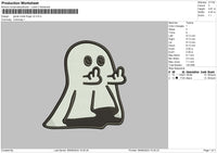 Ghost Middle V1 V2 Embroidery 2 Files