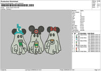 Ghosts Mouse Embroidery File 6 sizes