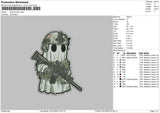 Ghost War Embroidery File 6 sizes