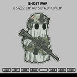 Ghost War Embroidery File 6 sizes