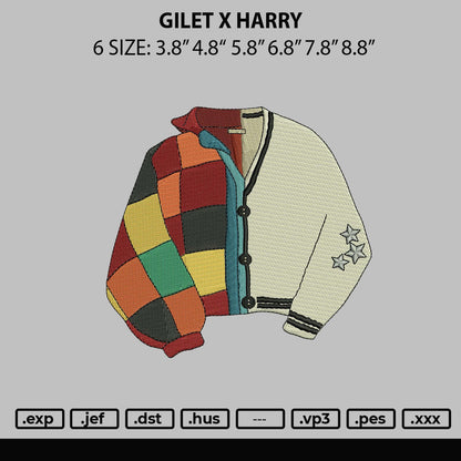 Gilet Harry Embroidery File 6 sizes