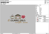Gilmoretext 0809 Embroidery File 6 sizes