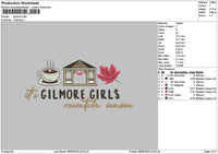 Gilmoretext 0809 Embroidery File 6 sizes
