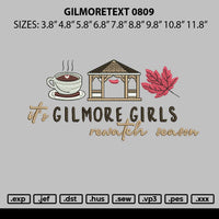 Gilmoretext 0809 Embroidery File 6 sizes