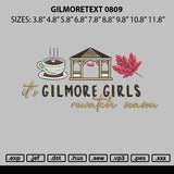 Gilmoretext 0809 Embroidery File 6 sizes