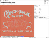 Gingerbread V2 Embroidery File 4 size