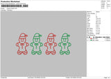 Ginger Xmas 24 Embroidery File 6 sizes